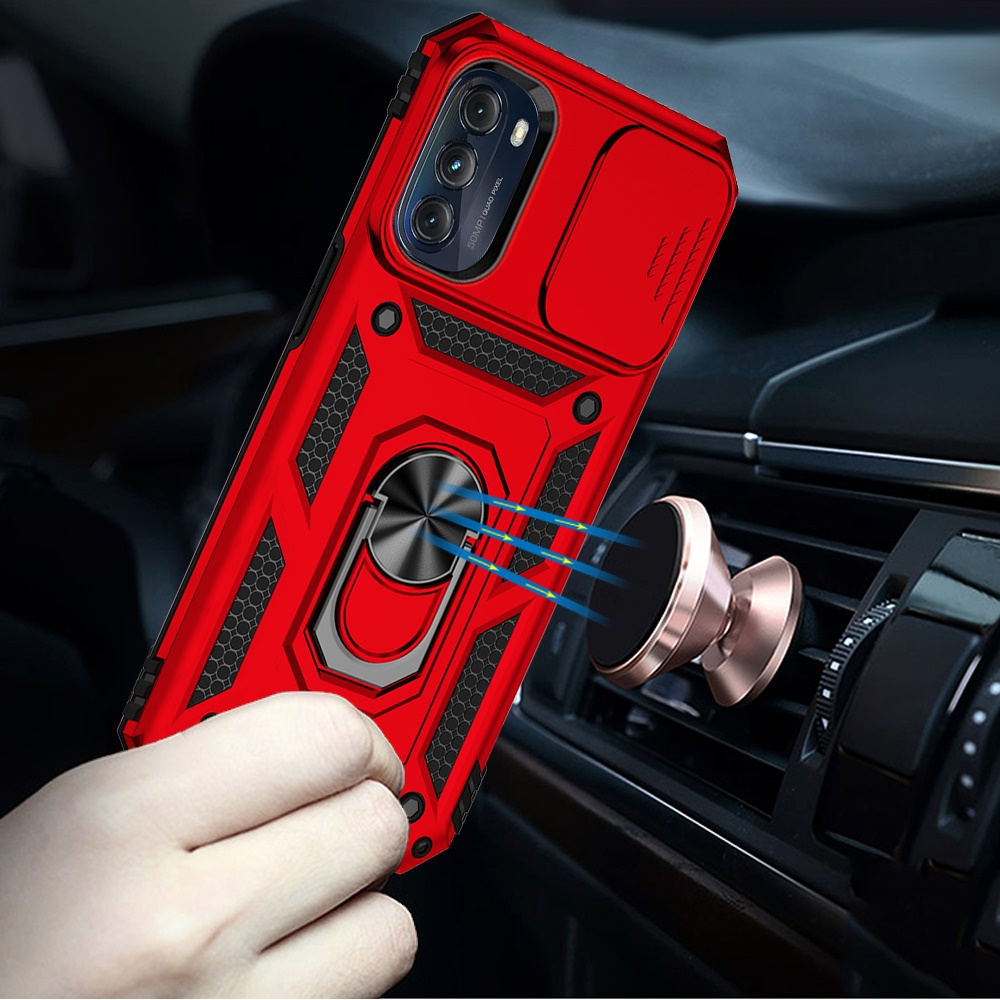 Für Motorola Moto G Power 5G 2025 Hybrid Ring Ständer, Linsenschutz, Hülle Cover - Bild 41 von 62