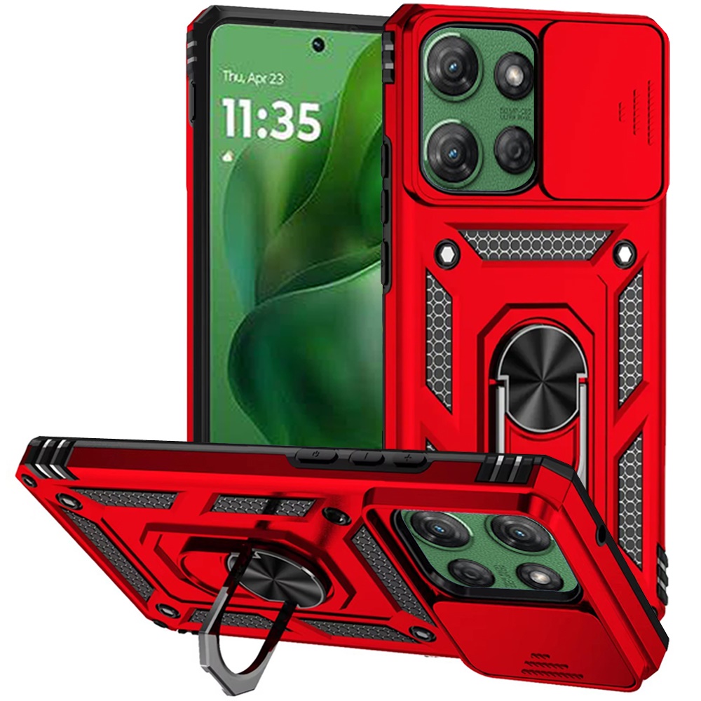 Für Motorola Moto G Power 5G 2025 Hybrid Ring Ständer, Linsenschutz, Hülle Cover - Bild 37 von 62
