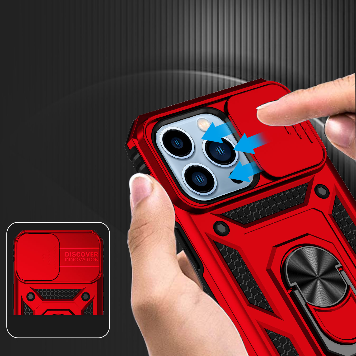 Für Motorola Moto G Power 5G 2025 Hybrid Ring Ständer, Linsenschutz, Hülle Cover - Bild 43 von 62