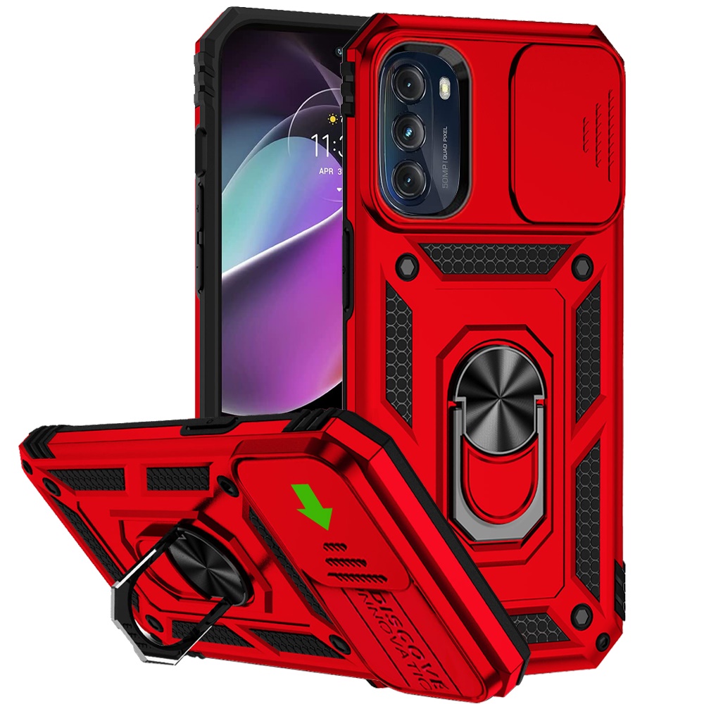 Für Motorola Moto G Power 5G 2025 Hybrid Ring Ständer, Linsenschutz, Hülle Cover - Bild 39 von 62