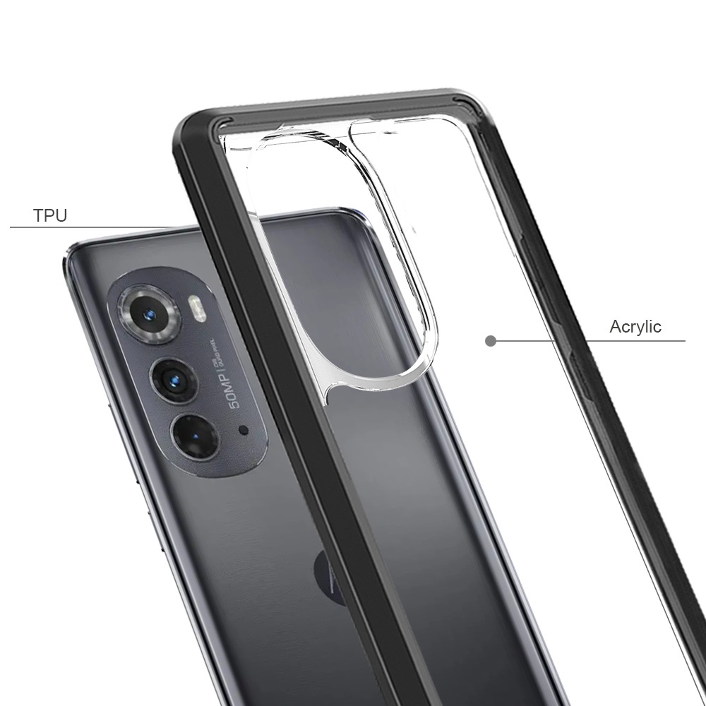 For Motorola Moto Edge 2022 Hybrid Clear Transparent TPU Hard Back Case Cover - Picture 12 of 41