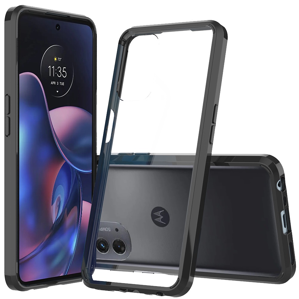 For Motorola Moto Edge 2022 Hybrid Clear Transparent TPU Hard Back Case Cover - Picture 10 of 41