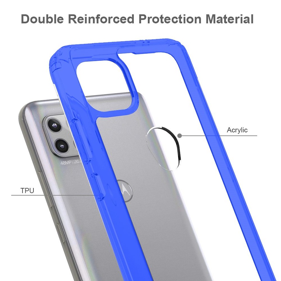 For Motorola Moto Edge 2022 Hybrid Clear Transparent TPU Hard Back Case Cover - Picture 32 of 41