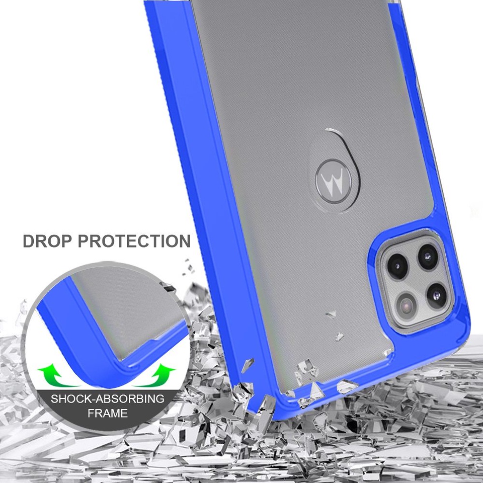 For Motorola Moto Edge 2022 Hybrid Clear Transparent TPU Hard Back Case Cover - Picture 31 of 41