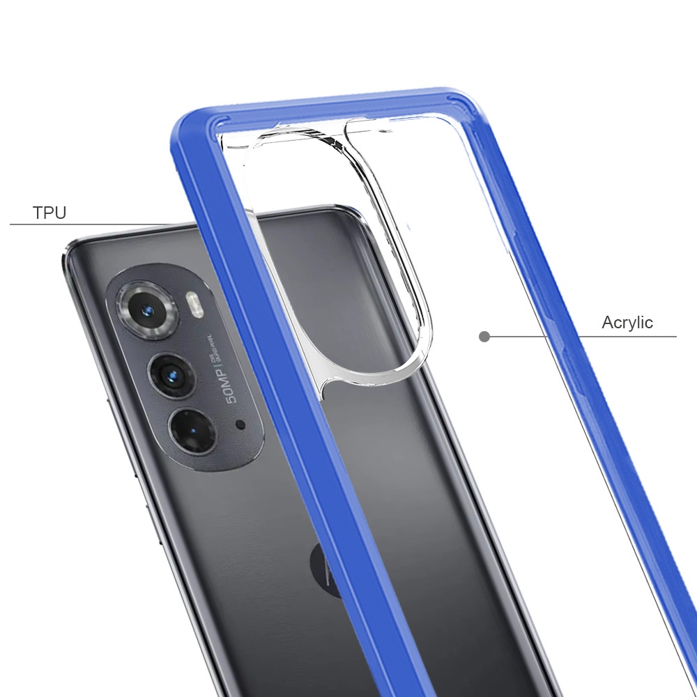 For Motorola Moto Edge 2022 Hybrid Clear Transparent TPU Hard Back Case Cover - Picture 28 of 41