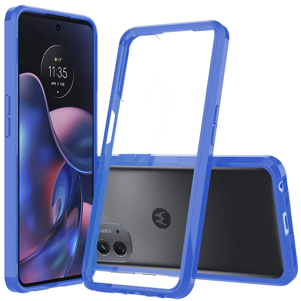 For Motorola Moto Edge 2022 Hybrid Clear Transparent TPU Hard Back Case Cover - Picture 26 of 41