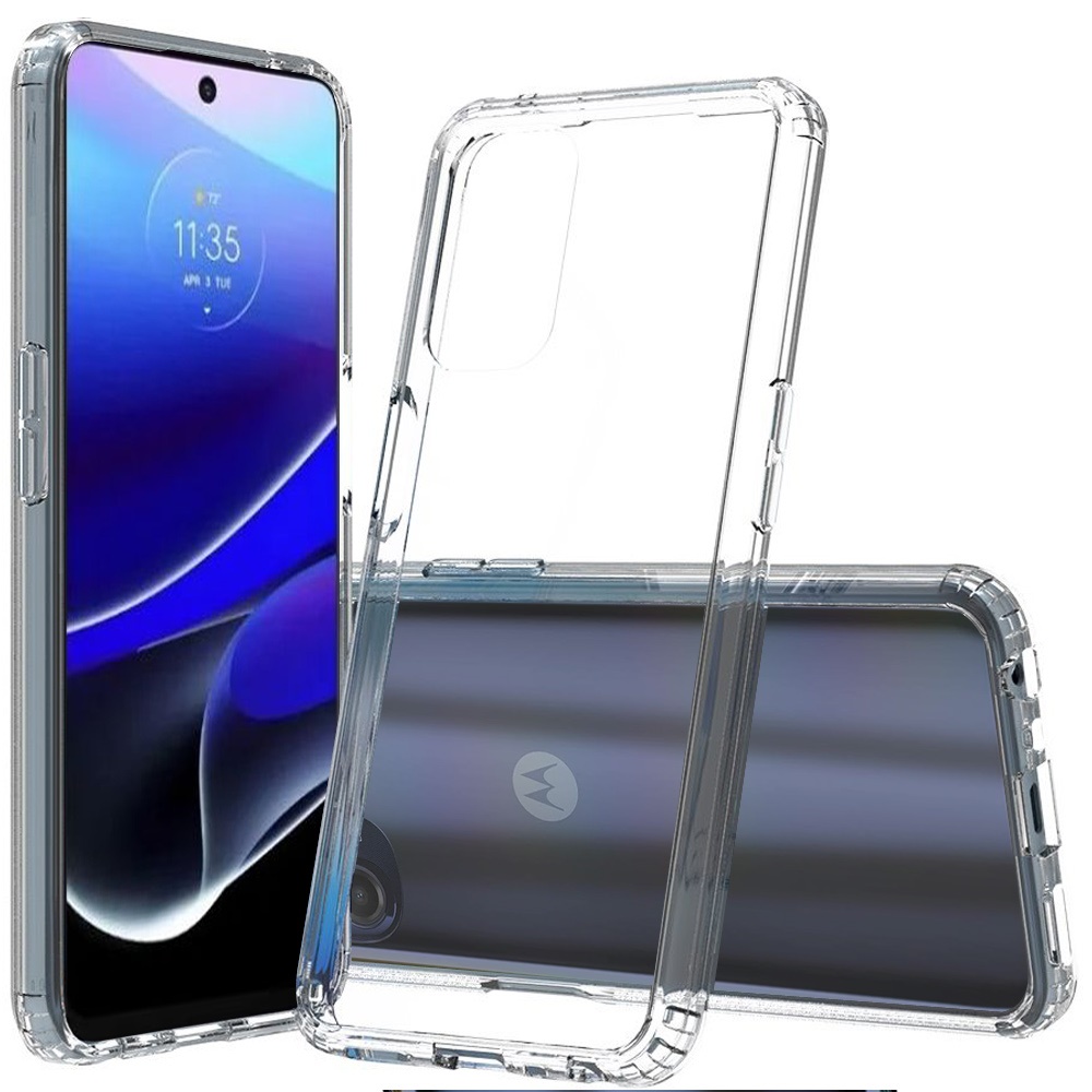 For Motorola Moto Edge 2022 Hybrid Clear Transparent TPU Hard Back Case Cover - Picture 18 of 41