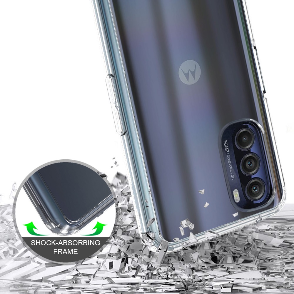 For Motorola Moto Edge 2022 Hybrid Clear Transparent TPU Hard Back Case Cover - Picture 19 of 41