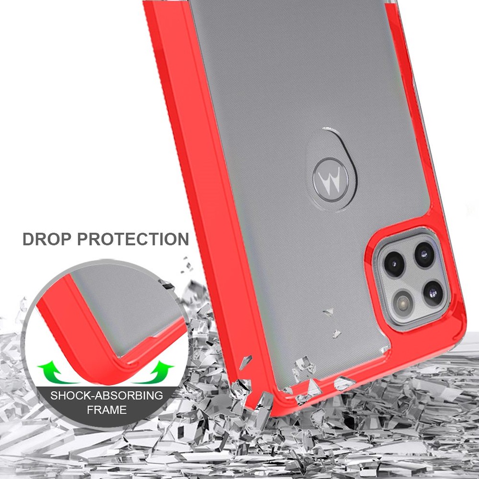 For Motorola Moto Edge 2022 Hybrid Clear Transparent TPU Hard Back Case Cover - Picture 39 of 41