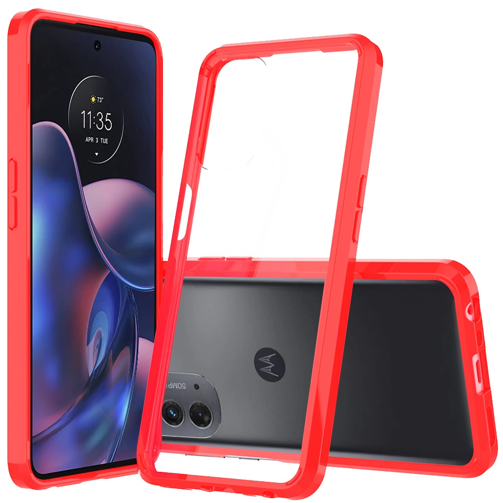 For Motorola Moto Edge 2022 Hybrid Clear Transparent TPU Hard Back Case Cover - Picture 34 of 41