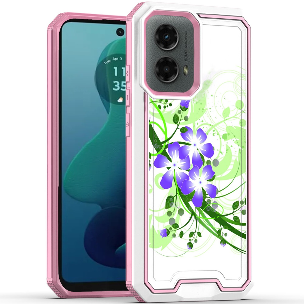 For Motorola Moto G 5G 2024 Modern Design Hybrid Hard + TPU Rubber Case Cover - Picture 46 of 76