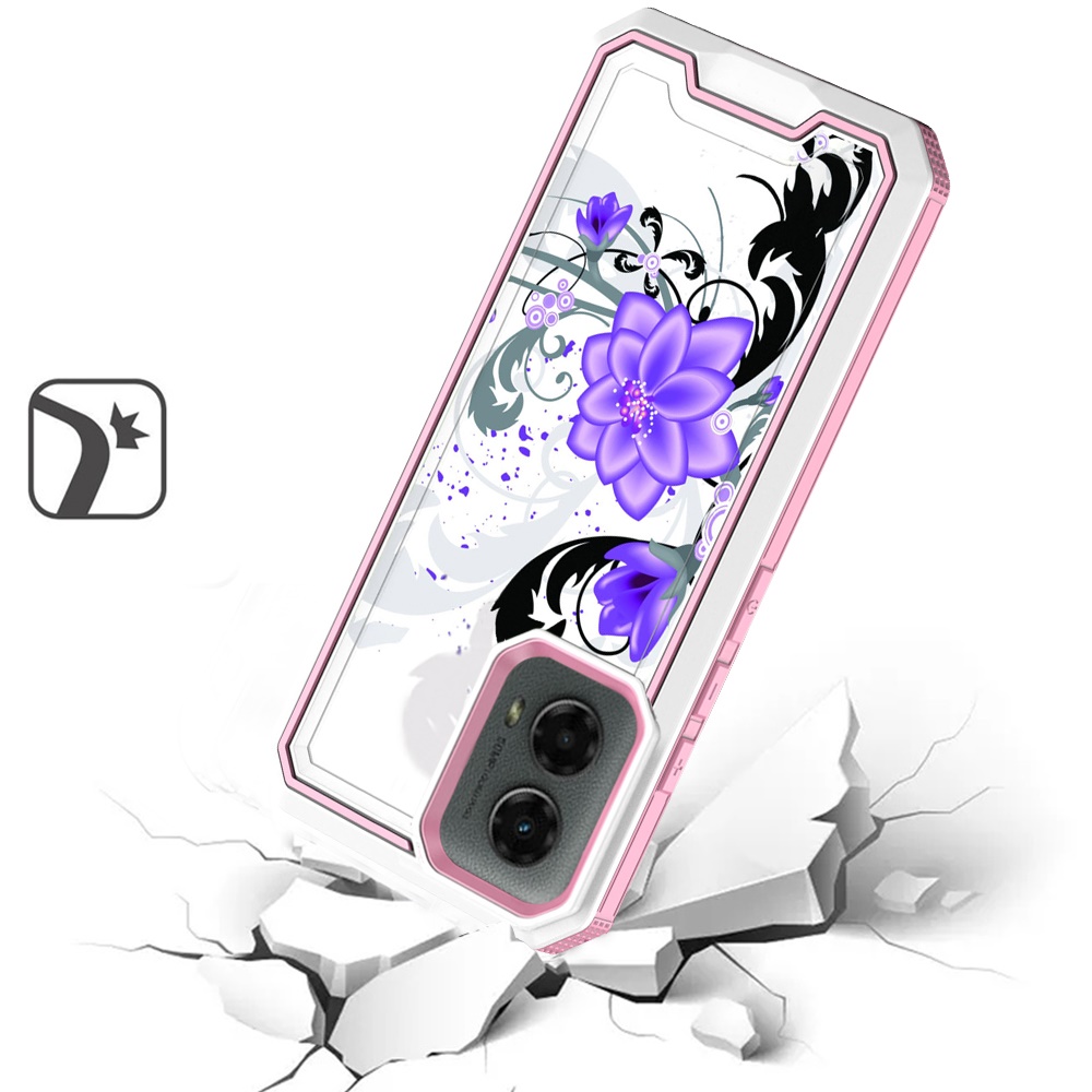 For Motorola Moto G 5G 2024 Modern Design Hybrid Hard + TPU Rubber Case Cover - Picture 56 of 76