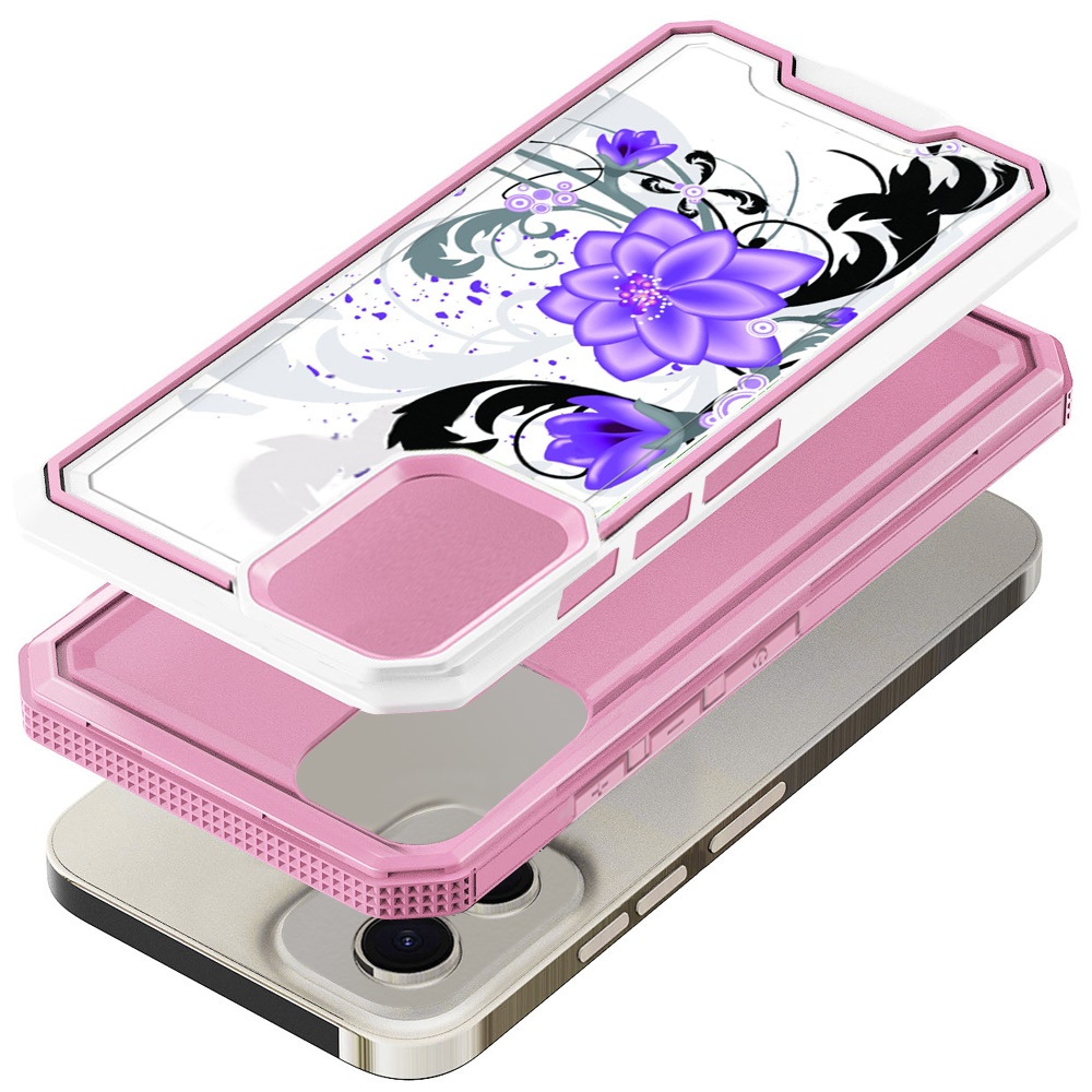 For Motorola Moto G 5G 2024 Modern Design Hybrid Hard + TPU Rubber Case Cover - Picture 55 of 76