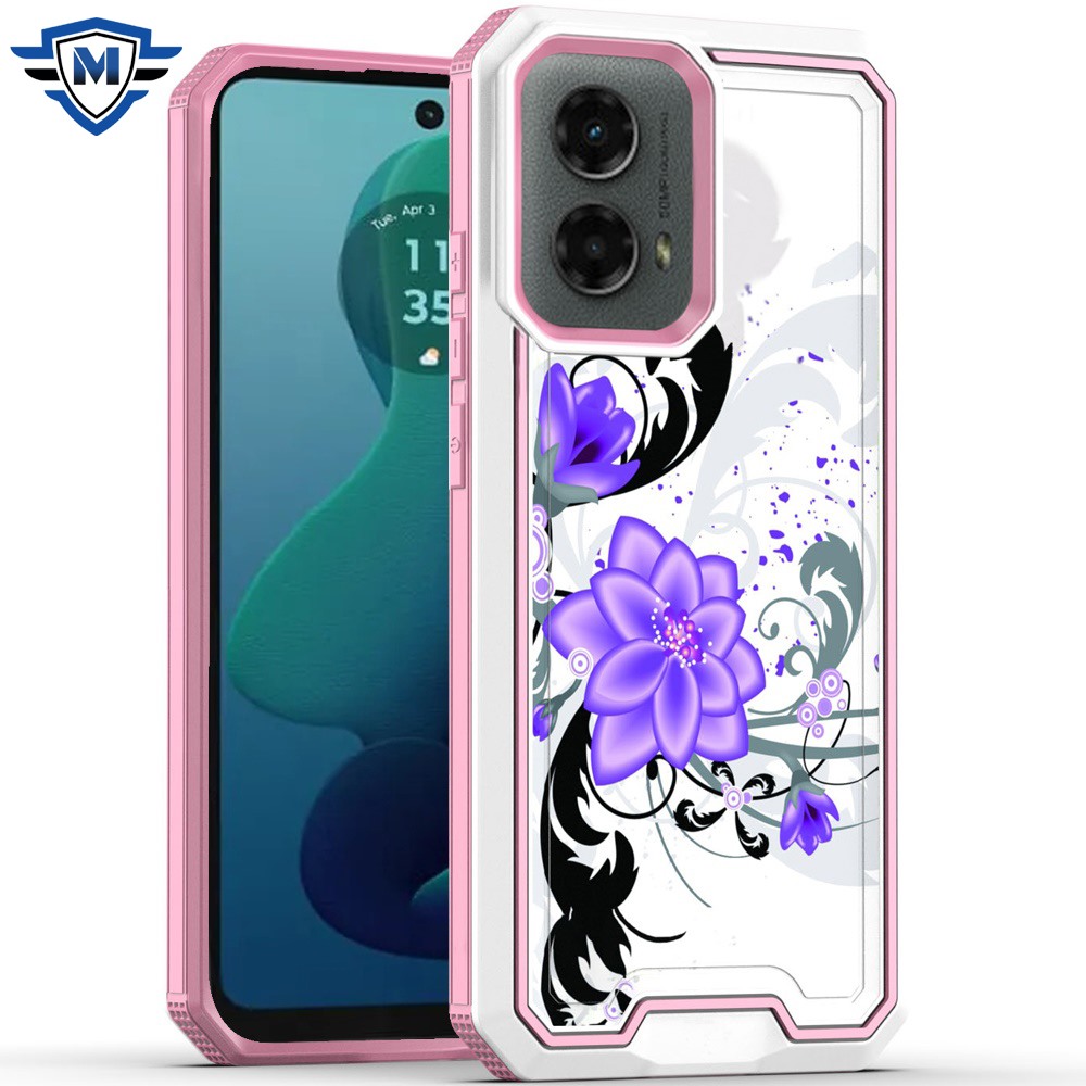 For Motorola Moto G 5G 2024 Modern Design Hybrid Hard + TPU Rubber Case Cover - Picture 53 of 76