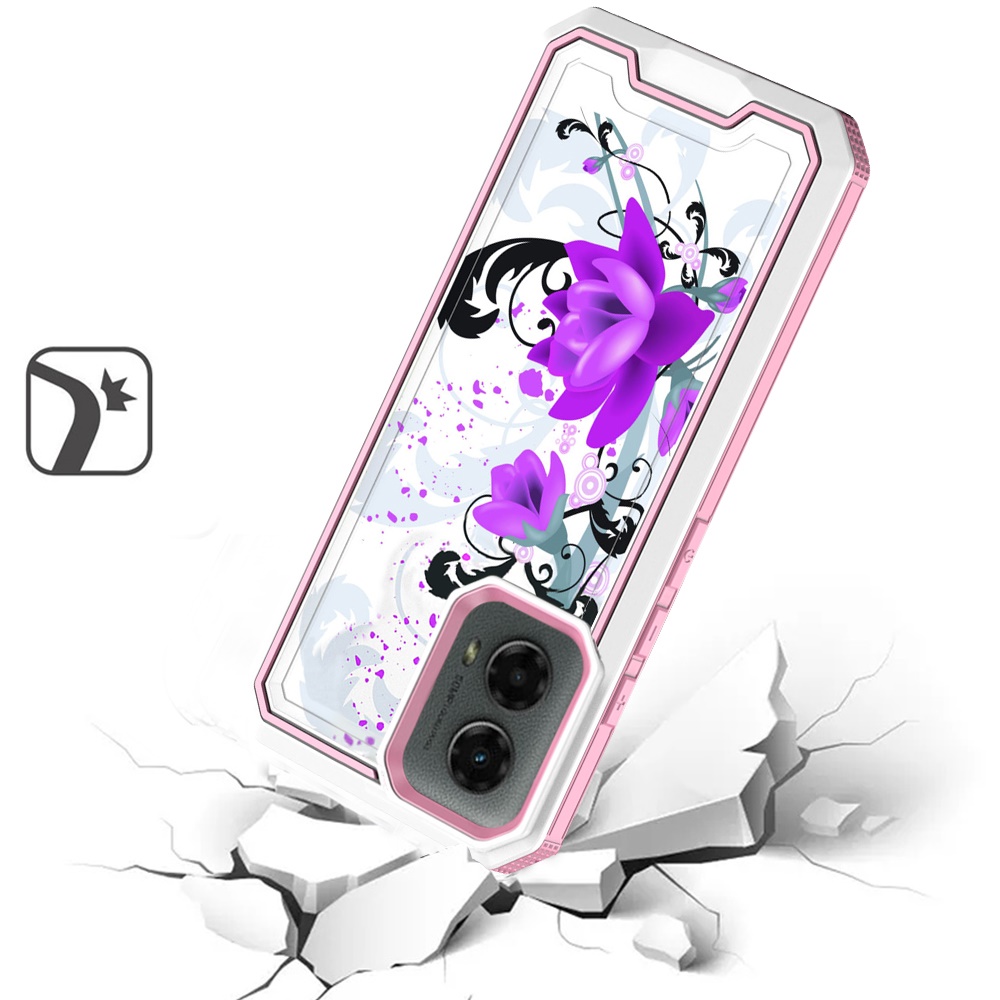 For Motorola Moto G 5G 2024 Modern Design Hybrid Hard + TPU Rubber Case Cover - Picture 40 of 76