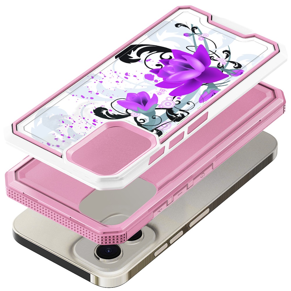For Motorola Moto G 5G 2024 Modern Design Hybrid Hard + TPU Rubber Case Cover - Picture 39 of 76