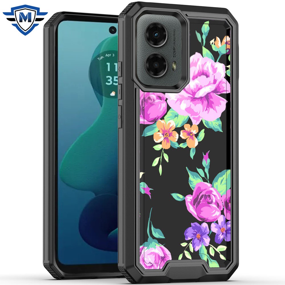 For Motorola Moto G 5G 2024 Modern Design Hybrid Hard + TPU Rubber Case Cover - Picture 69 of 76