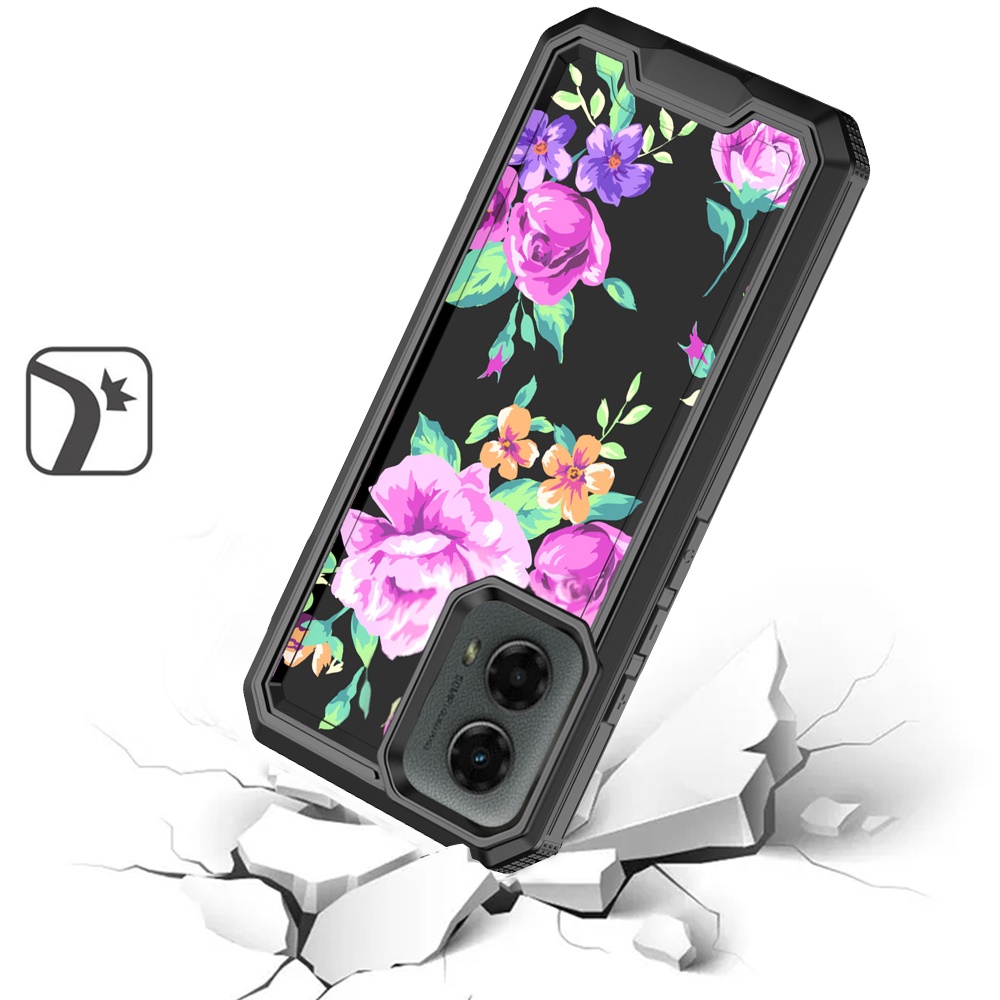 For Motorola Moto G 5G 2024 Modern Design Hybrid Hard + TPU Rubber Case Cover - Picture 72 of 76
