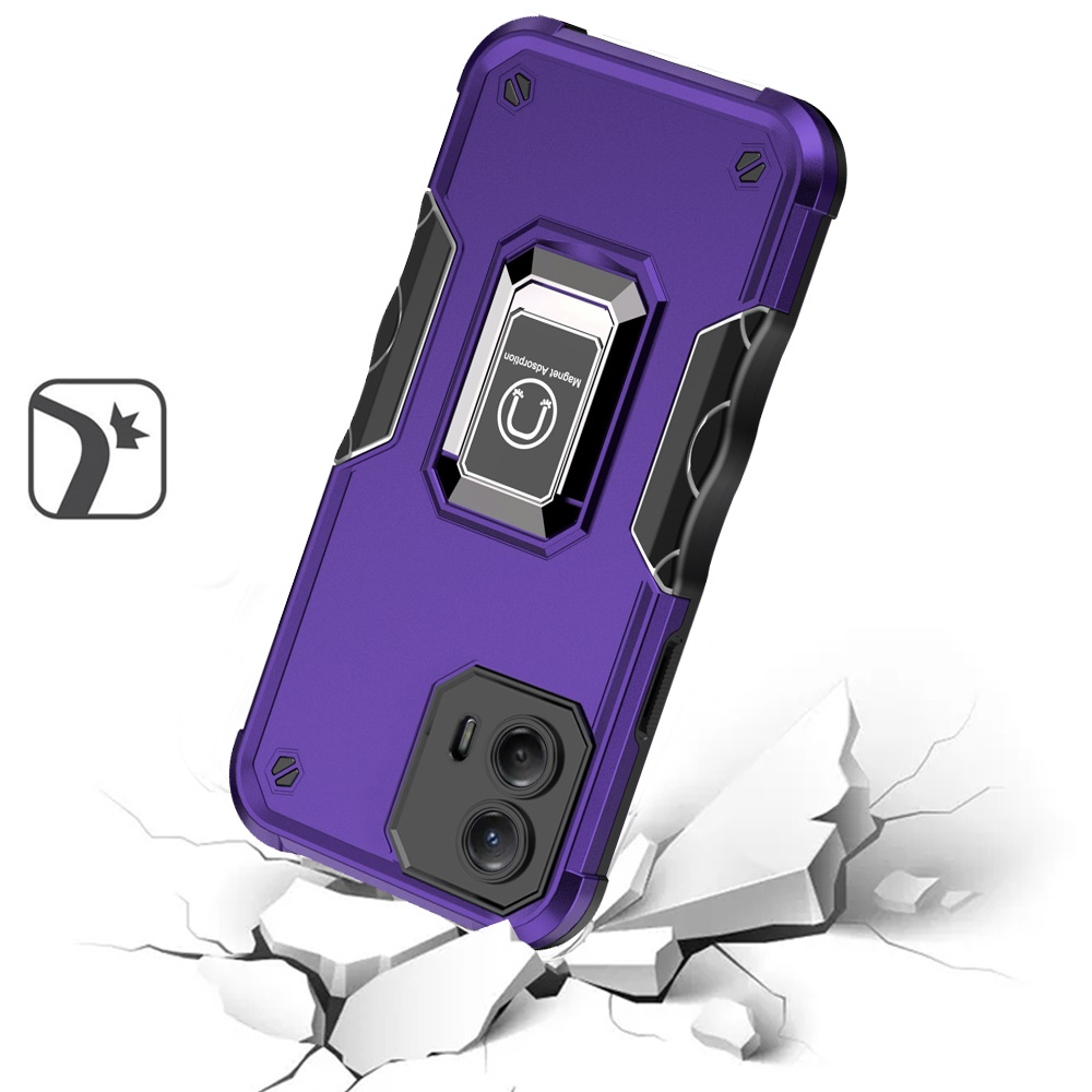 For Motorola G Power 5G (2024) Hybrid with Magnetic Ring Holder Stand Case Cover - Picture 22 of 81