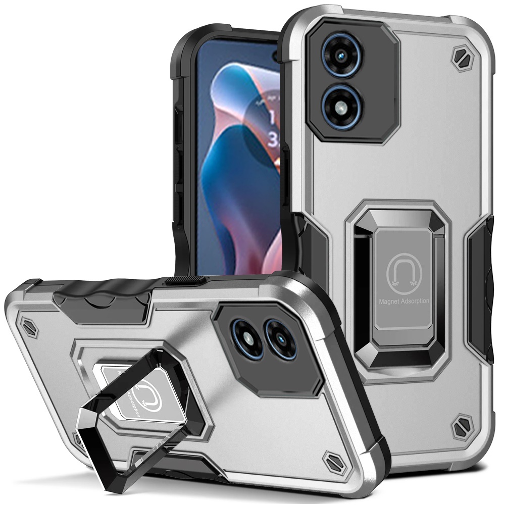 For Motorola G Power 5G (2024) Hybrid with Magnetic Ring Holder Stand Case Cover - Picture 55 of 81