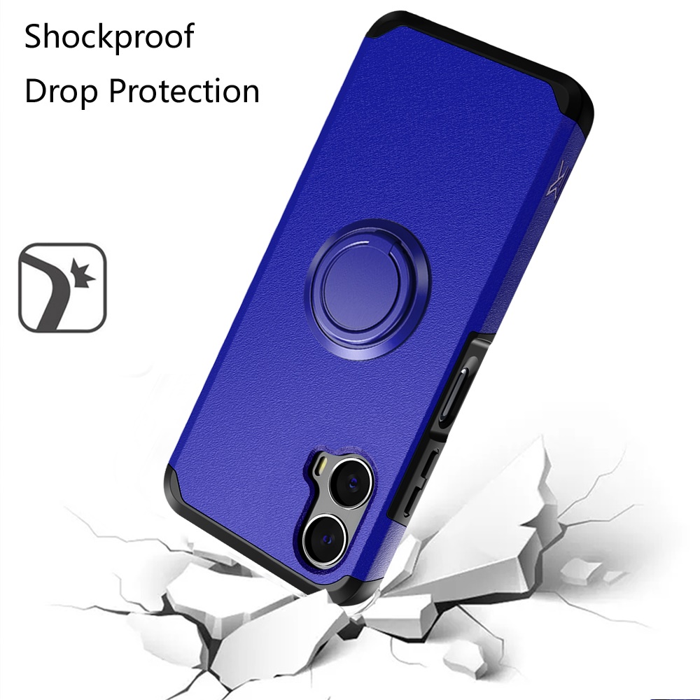 Funda protectora con soporte para PC híbrido con soporte de anillo para Motorola Moto G Power 5G 2024 - Imagen 22 de 66