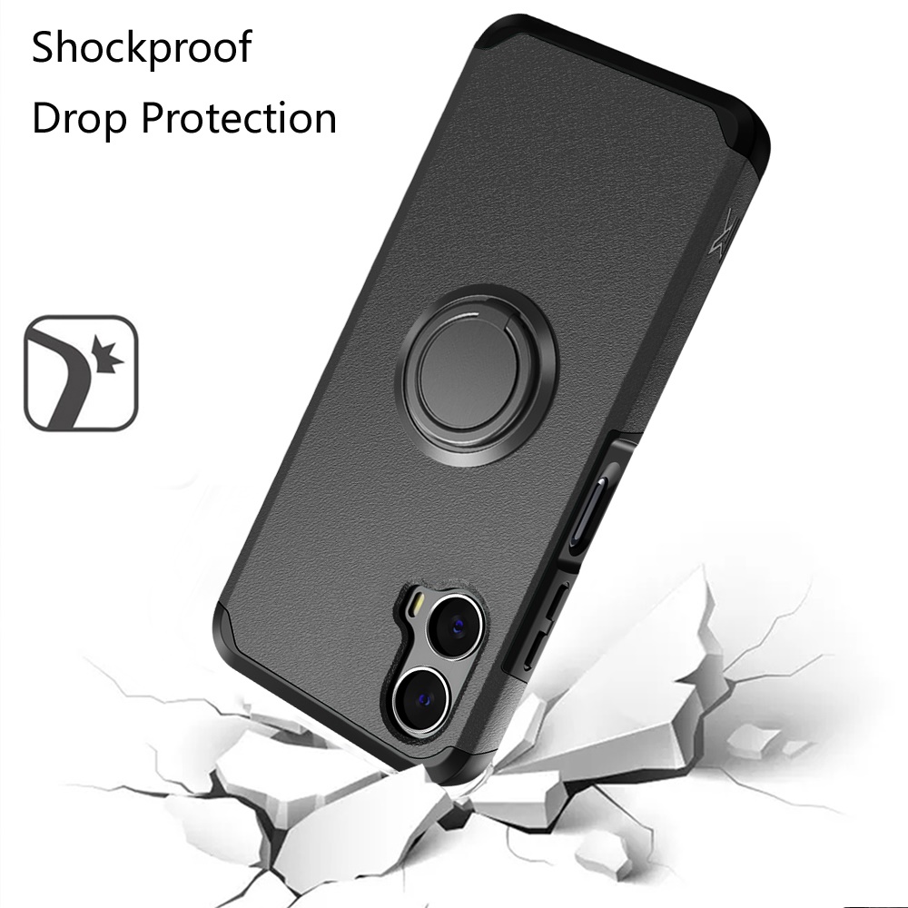 Funda protectora con soporte para PC híbrido con soporte de anillo para Motorola Moto G Power 5G 2024 - Imagen 57 de 66