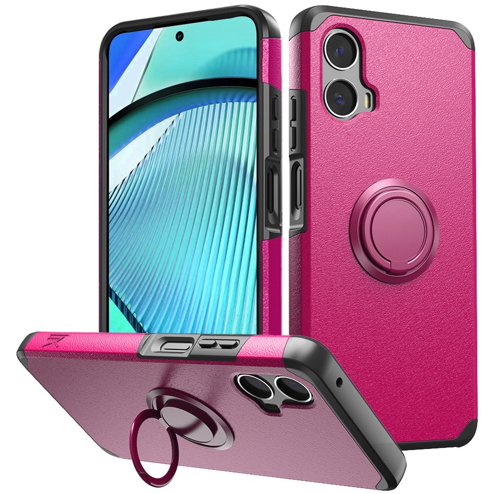 Funda protectora con soporte para PC híbrido con soporte de anillo para Motorola Moto G Power 5G 2024 - Imagen 41 de 66