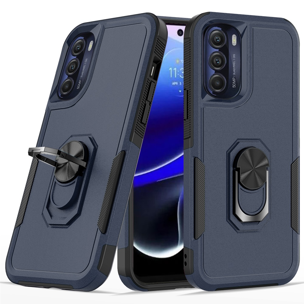 Für Motorola Moto G Play 2023 Hybrid Robust TPU Sturzsicher Ring Ständer Hülle Cover - Bild 20 von 43