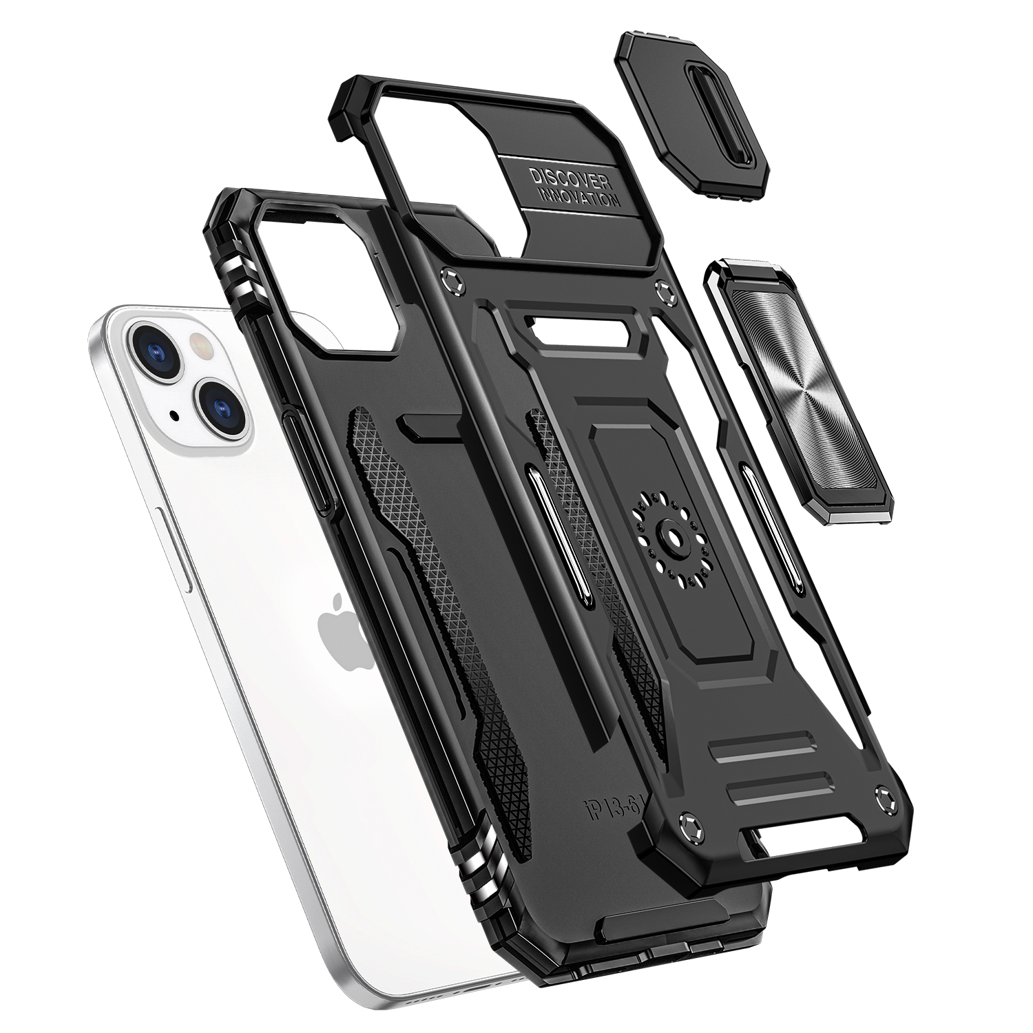 Für Motorola Moto G Play 2023 Hybrid Case mit Ringständer & Kamera Fensterabdeckung - Bild 13 von 49