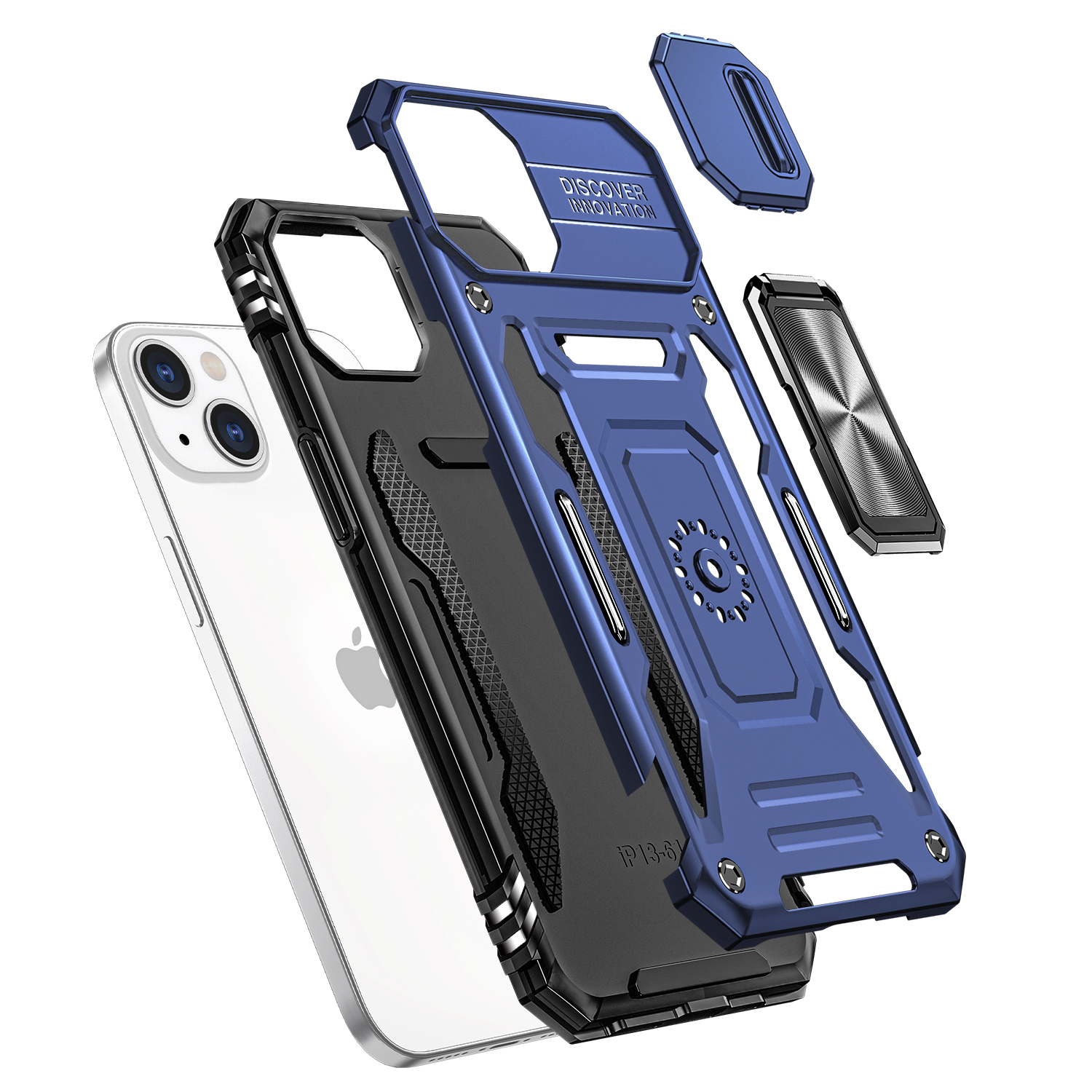Für Motorola Moto G Play 2023 Hybrid Case mit Ringständer & Kamera Fensterabdeckung - Bild 29 von 49