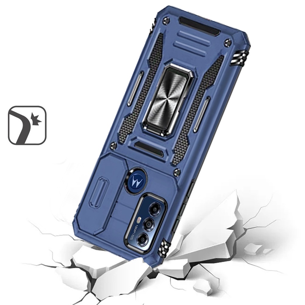 Für Motorola Moto G Play 2023 Hybrid Case mit Ringständer & Kamera Fensterabdeckung - Bild 26 von 49