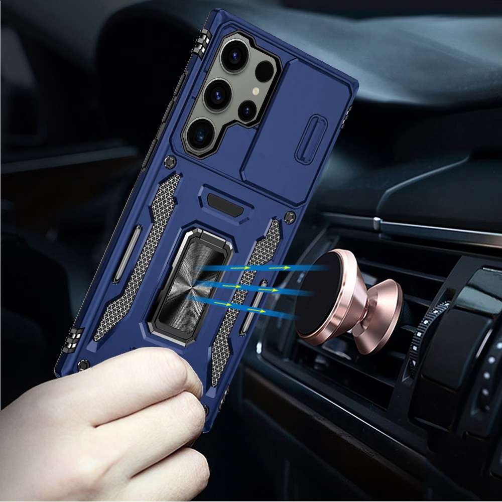 Für Motorola Moto G Play 2023 Hybrid Case mit Ringständer & Kamera Fensterabdeckung - Bild 32 von 49