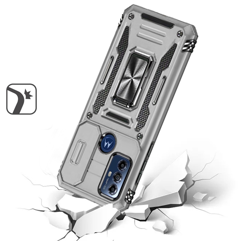 Für Motorola Moto G Play 2023 Hybrid Case mit Ringständer & Kamera Fensterabdeckung - Bild 34 von 49