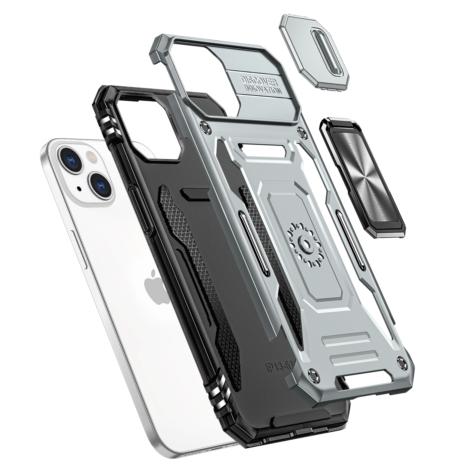 Für Motorola Moto G Play 2023 Hybrid Case mit Ringständer & Kamera Fensterabdeckung - Bild 37 von 49