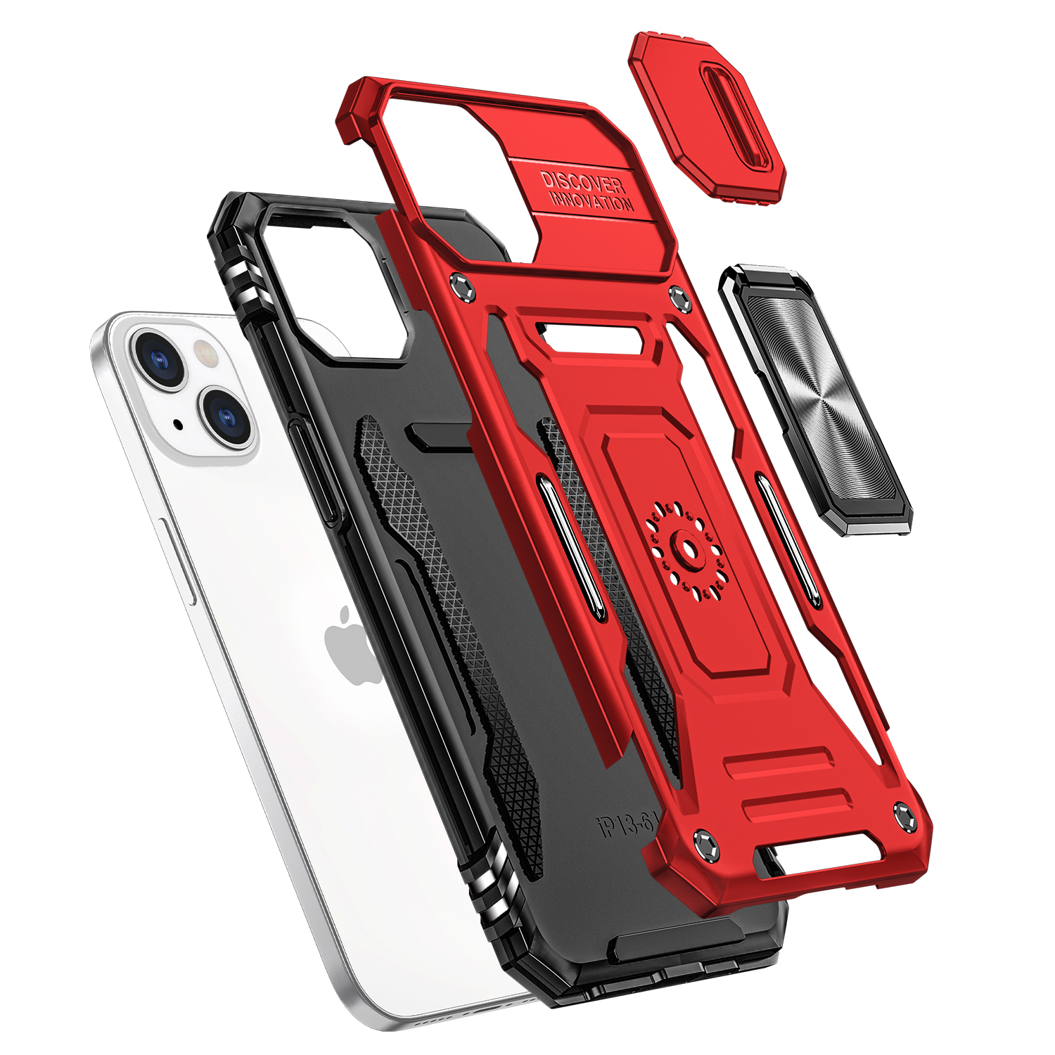 Für Motorola Moto G Play 2023 Hybrid Case mit Ringständer & Kamera Fensterabdeckung - Bild 21 von 49