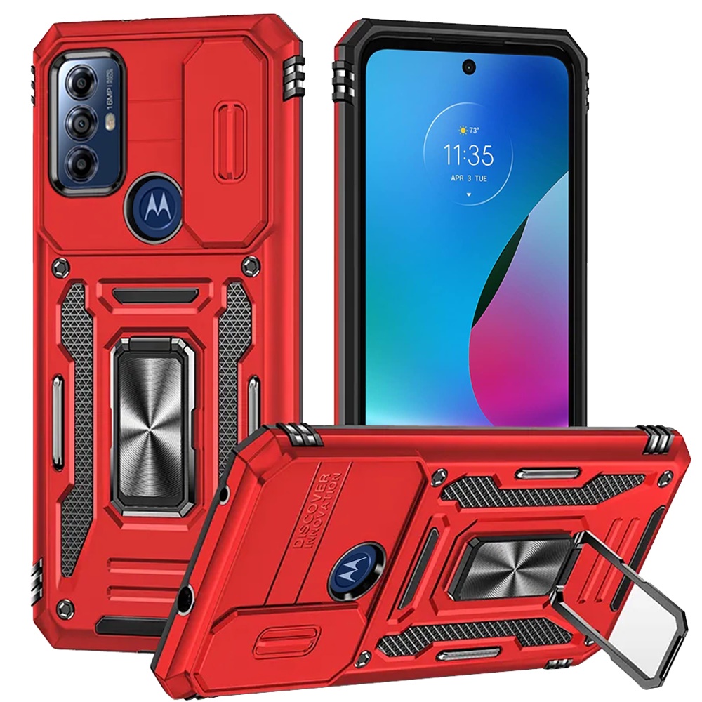 Für Motorola Moto G Play 2023 Hybrid Case mit Ringständer & Kamera Fensterabdeckung - Bild 18 von 49