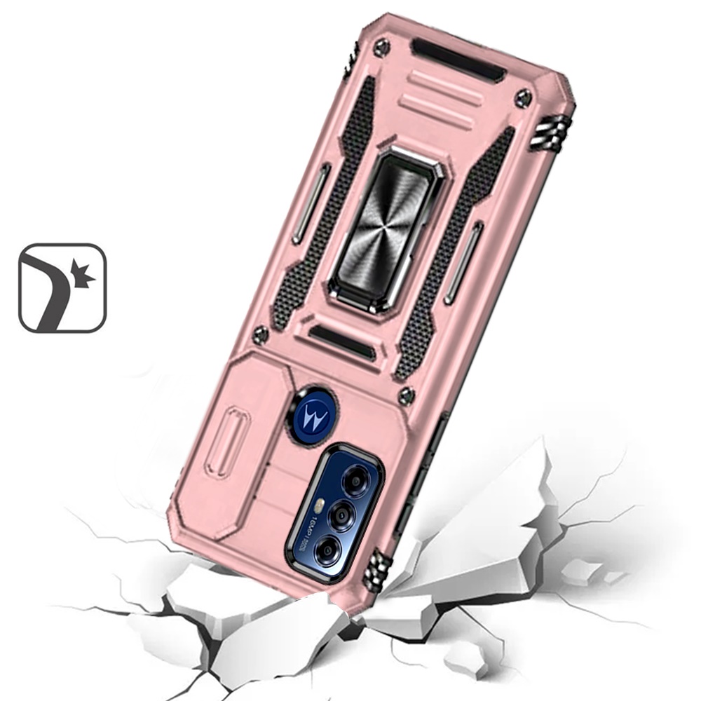 Für Motorola Moto G Play 2023 Hybrid Case mit Ringständer & Kamera Fensterabdeckung - Bild 42 von 49