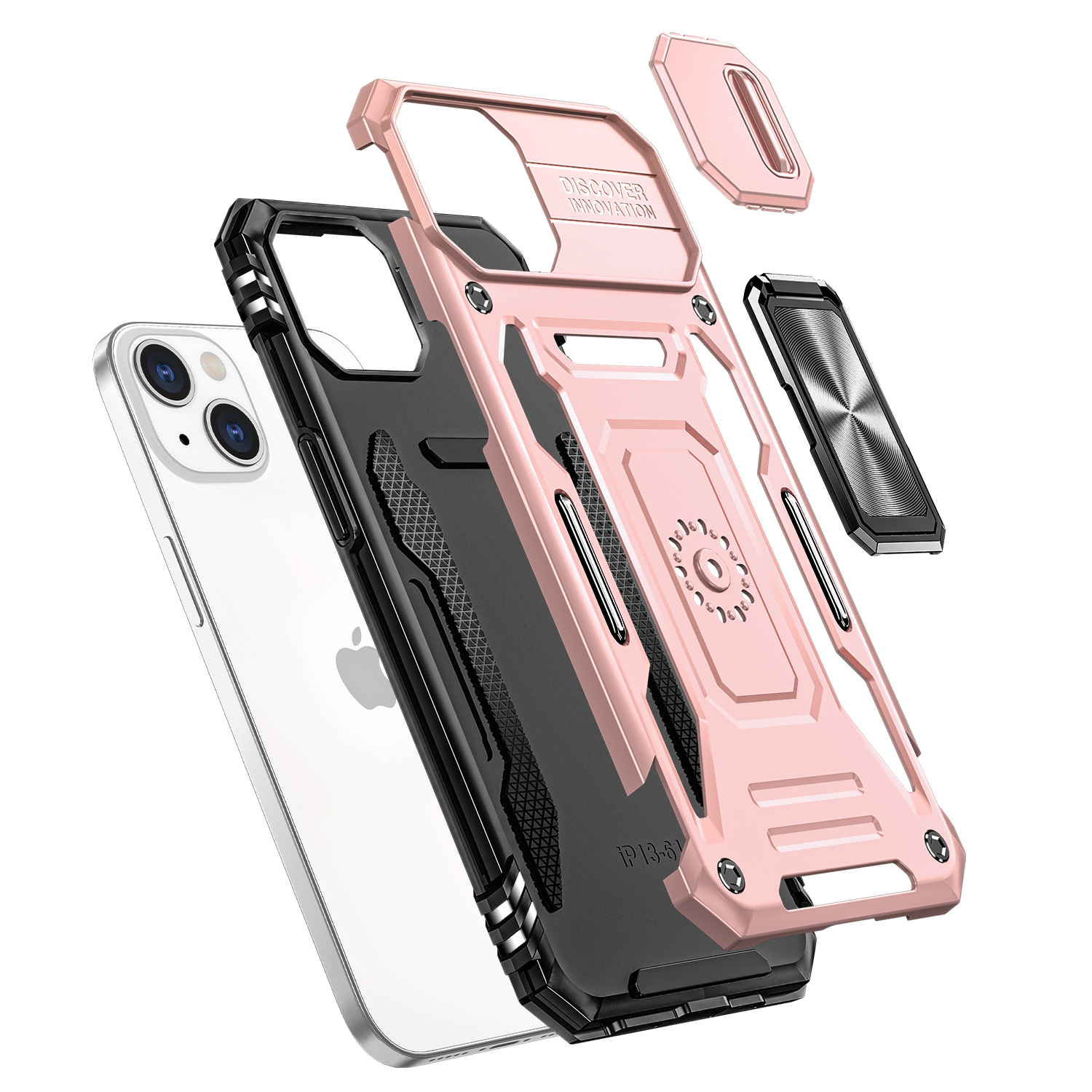 Für Motorola Moto G Play 2023 Hybrid Case mit Ringständer & Kamera Fensterabdeckung - Bild 45 von 49