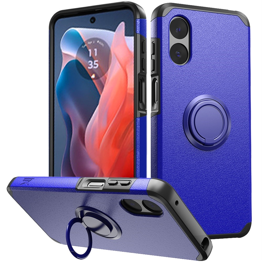 For Motorola Moto G Play 2024 Kickstand Hybrid with Rotate Ring Stand Case Cover - Picture 22 of 65