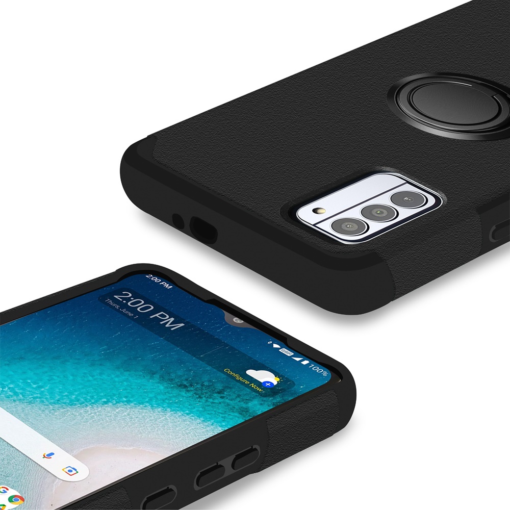 For Motorola Moto G Play 2024 Kickstand Hybrid with Rotate Ring Stand Case Cover - Picture 61 of 65