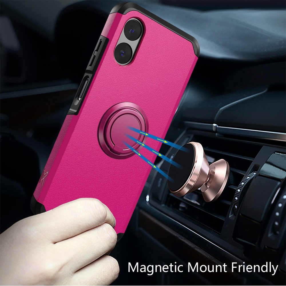 For Motorola Moto G Play 2024 Kickstand Hybrid with Rotate Ring Stand Case Cover - Picture 41 of 65