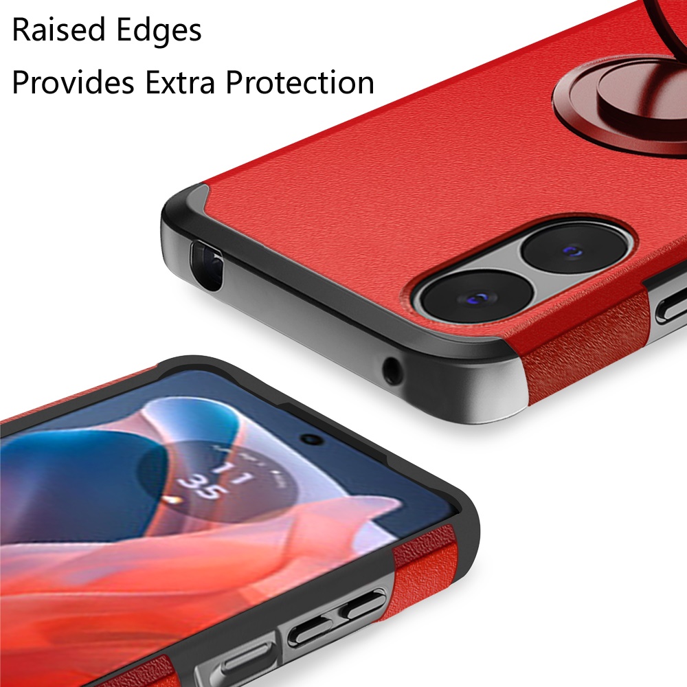 For Motorola Moto G Play 2024 Kickstand Hybrid with Rotate Ring Stand Case Cover - Picture 50 of 65
