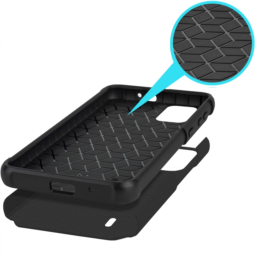 For Nokia C110 Slim Shock Absorption Hybrid Dual Layer Rubber Armor Case Cover - 第 15/71 張圖片