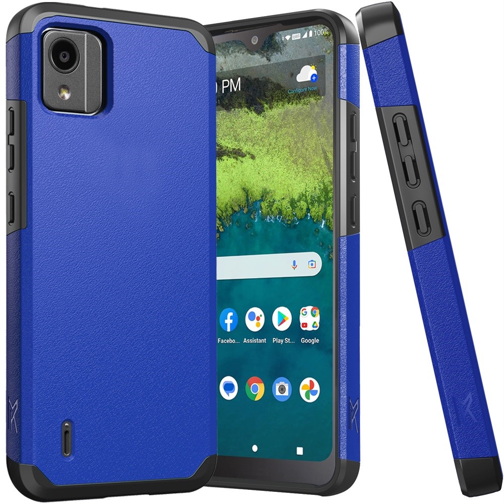 For Nokia C110 Slim Shock Absorption Hybrid Dual Layer Rubber Armor Case Cover - 第 21/71 張圖片