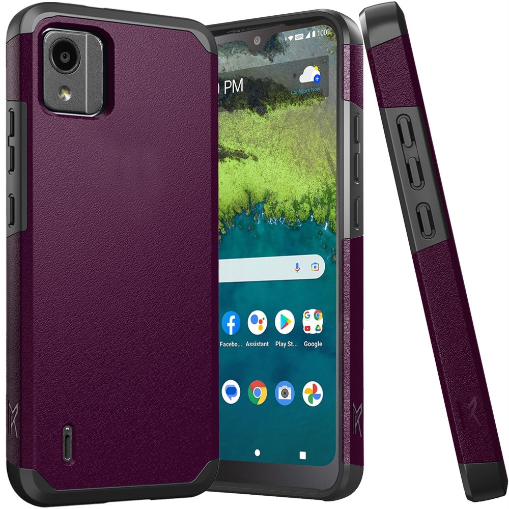 For Nokia C110 Slim Shock Absorption Hybrid Dual Layer Rubber Armor Case Cover - 第 41/71 張圖片