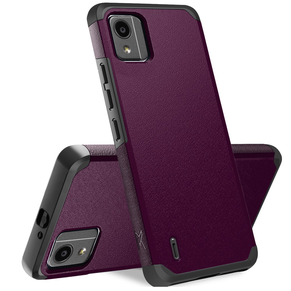 For Nokia C110 Slim Shock Absorption Hybrid Dual Layer Rubber Armor Case Cover - 第 40/71 張圖片