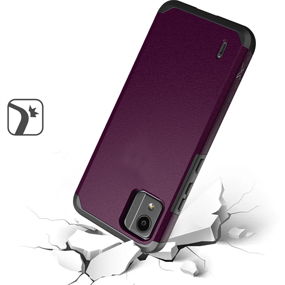 For Nokia C110 Slim Shock Absorption Hybrid Dual Layer Rubber Armor Case Cover - 第 42/71 張圖片