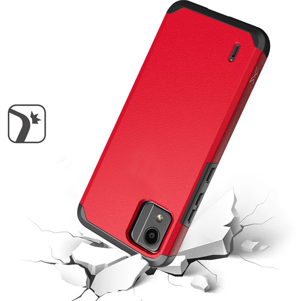 For Nokia C110 Slim Shock Absorption Hybrid Dual Layer Rubber Armor Case Cover - 第 53/71 張圖片