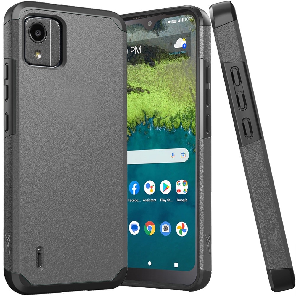 For Nokia C110 Slim Shock Absorption Hybrid Dual Layer Rubber Armor Case Cover - 第 64/71 張圖片