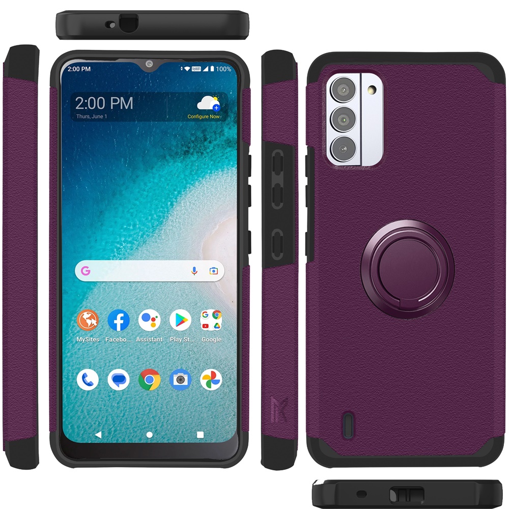 For Nokia G310 5G Kickstand Hybrid with Ring Stand Magnetic TPU Slim Case Cover - Picture 38 of 56